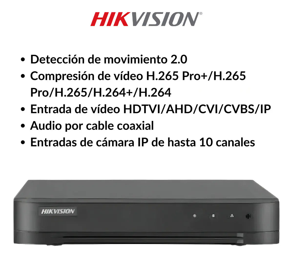 Dvr Hikvisiom 8 canales 2mp.